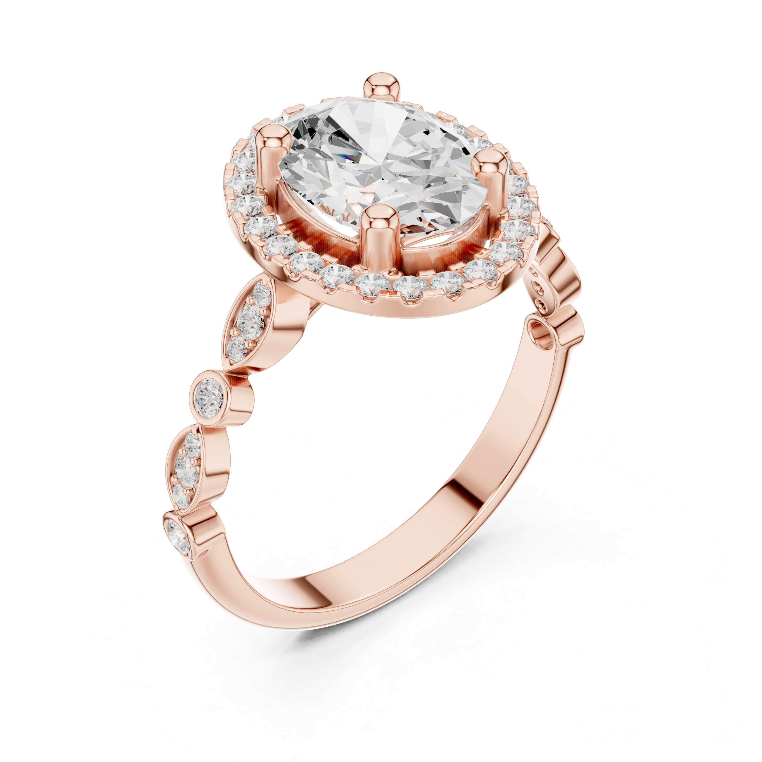 Barley Field Lab Grown Diamond V Shaped Ring