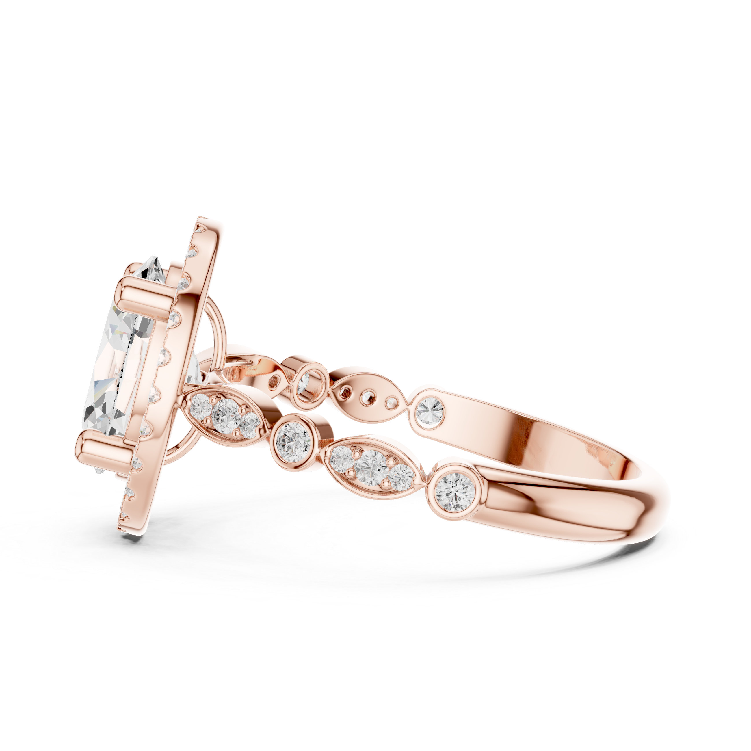 Barley Field Lab Grown Diamond V Shaped Ring