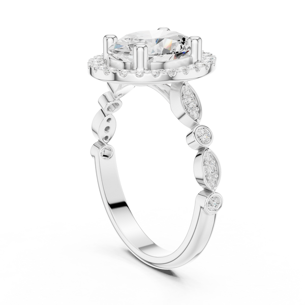 Barley Field Lab Grown Diamond V Shaped Ring