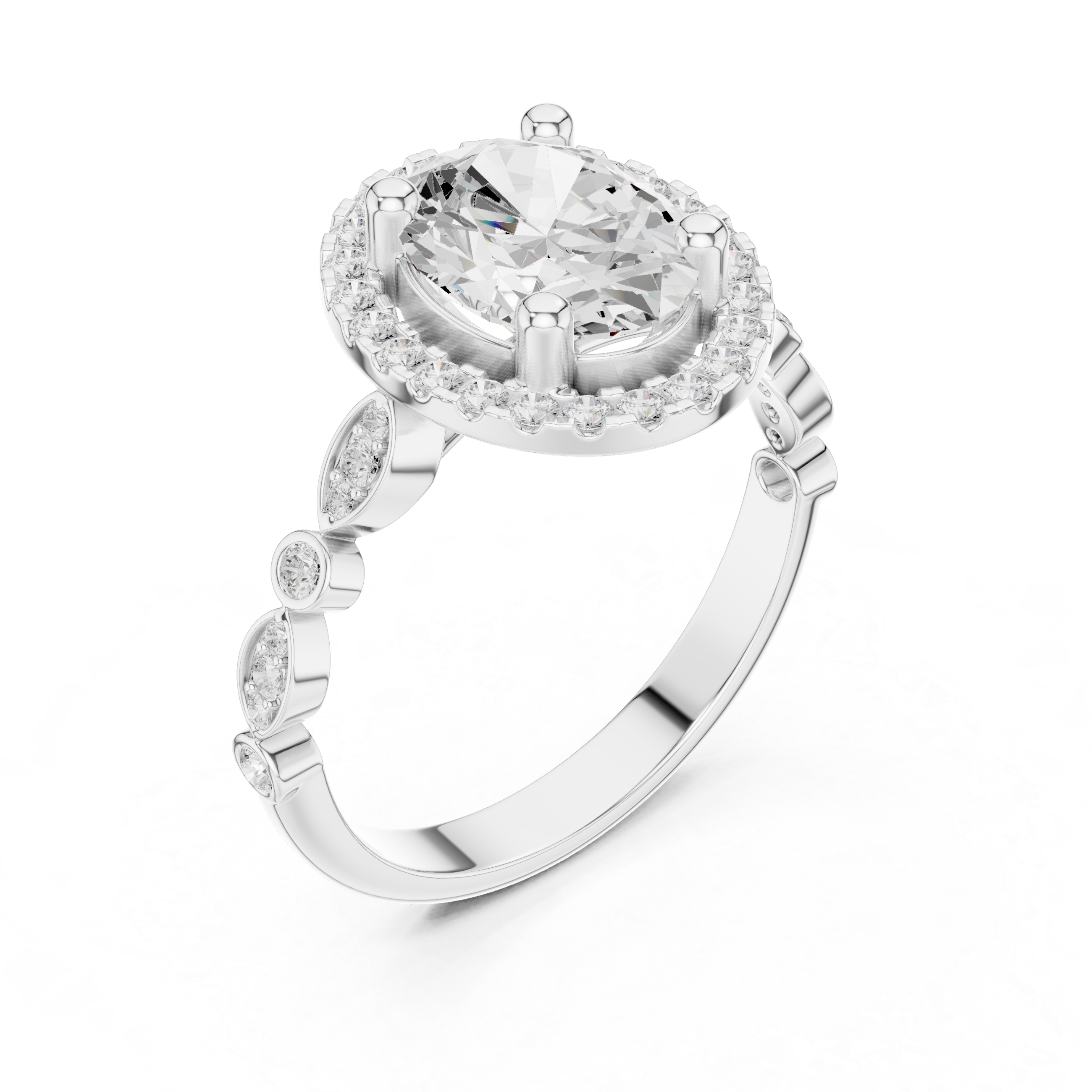Barley Field Lab Grown Diamond V Shaped Ring