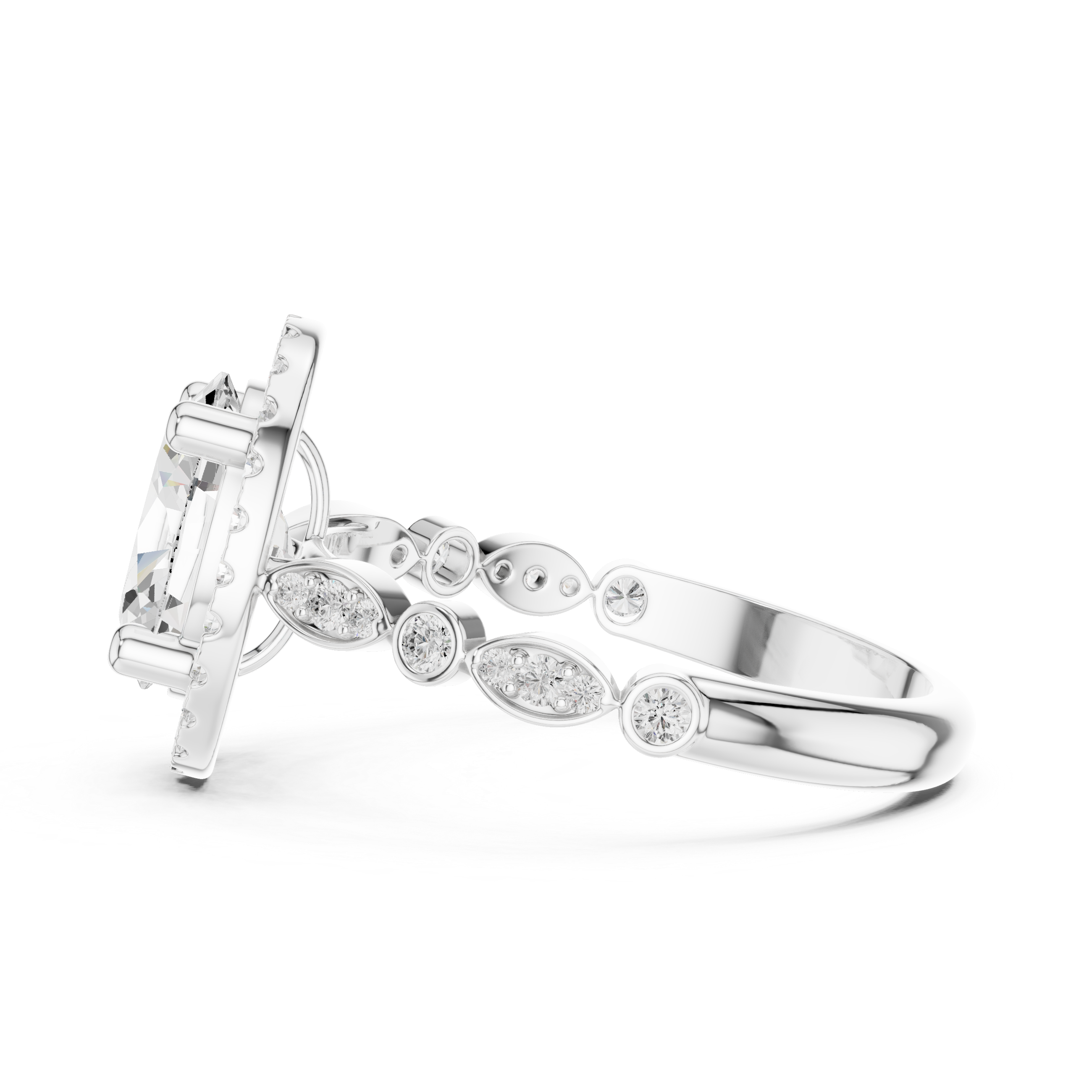 Barley Field Lab Grown Diamond V Shaped Ring