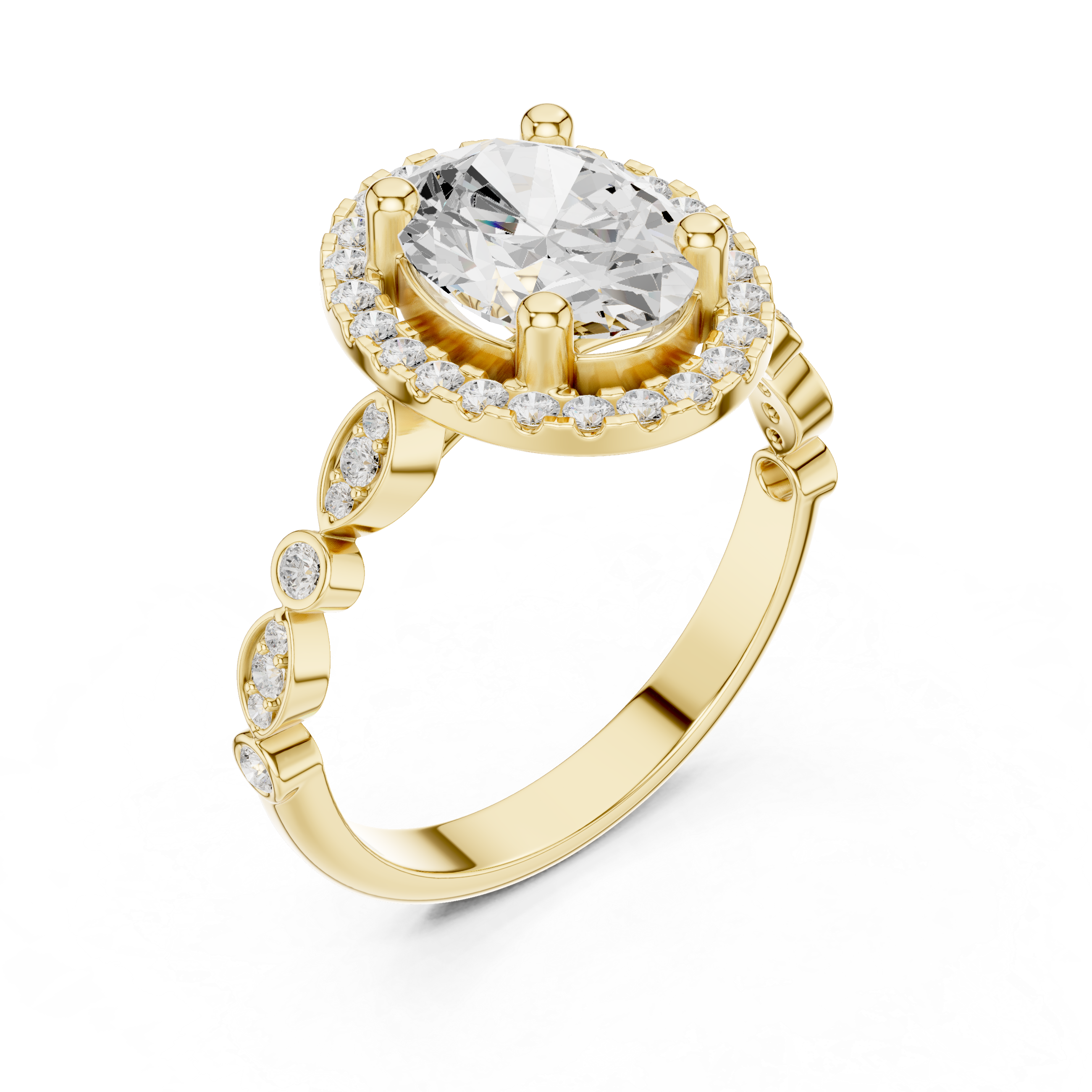 Barley Field Lab Grown Diamond V Shaped Ring