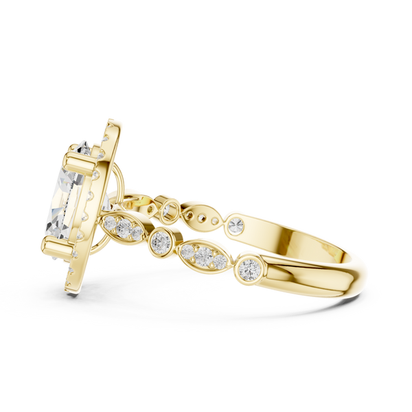 Barley Field Lab Grown Diamond V Shaped Ring