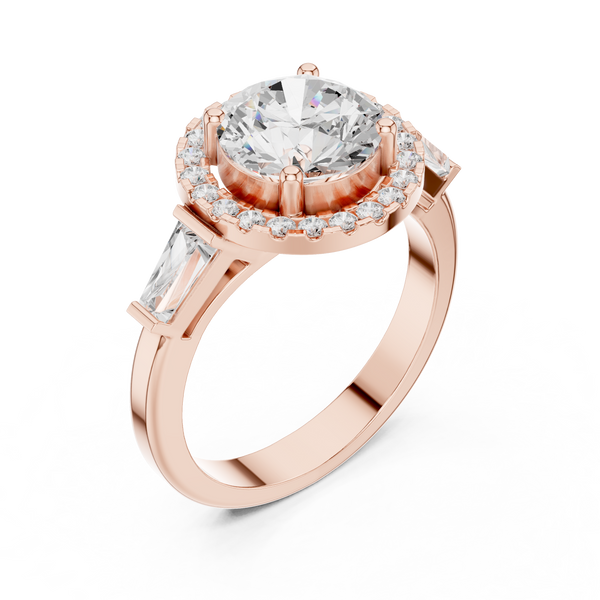 Iris Bloom Lab Grown Diamond Elevated Wire Ring