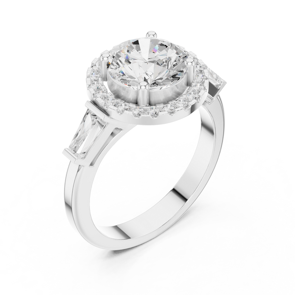 Iris Bloom Lab Grown Diamond Elevated Wire Ring