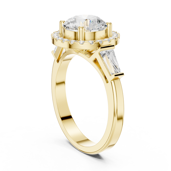 Iris Bloom Lab Grown Diamond Elevated Wire Ring