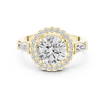 Iris Bloom Lab Grown Diamond Elevated Wire Ring