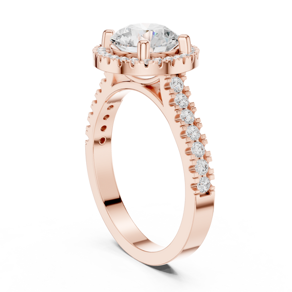 Pine Cone Lab Grown Diamond Channel Solitaire Ring