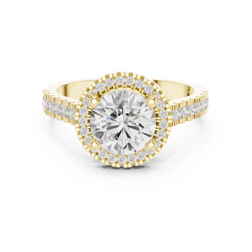 Pine Cone Lab Grown Diamond Channel Solitaire Ring