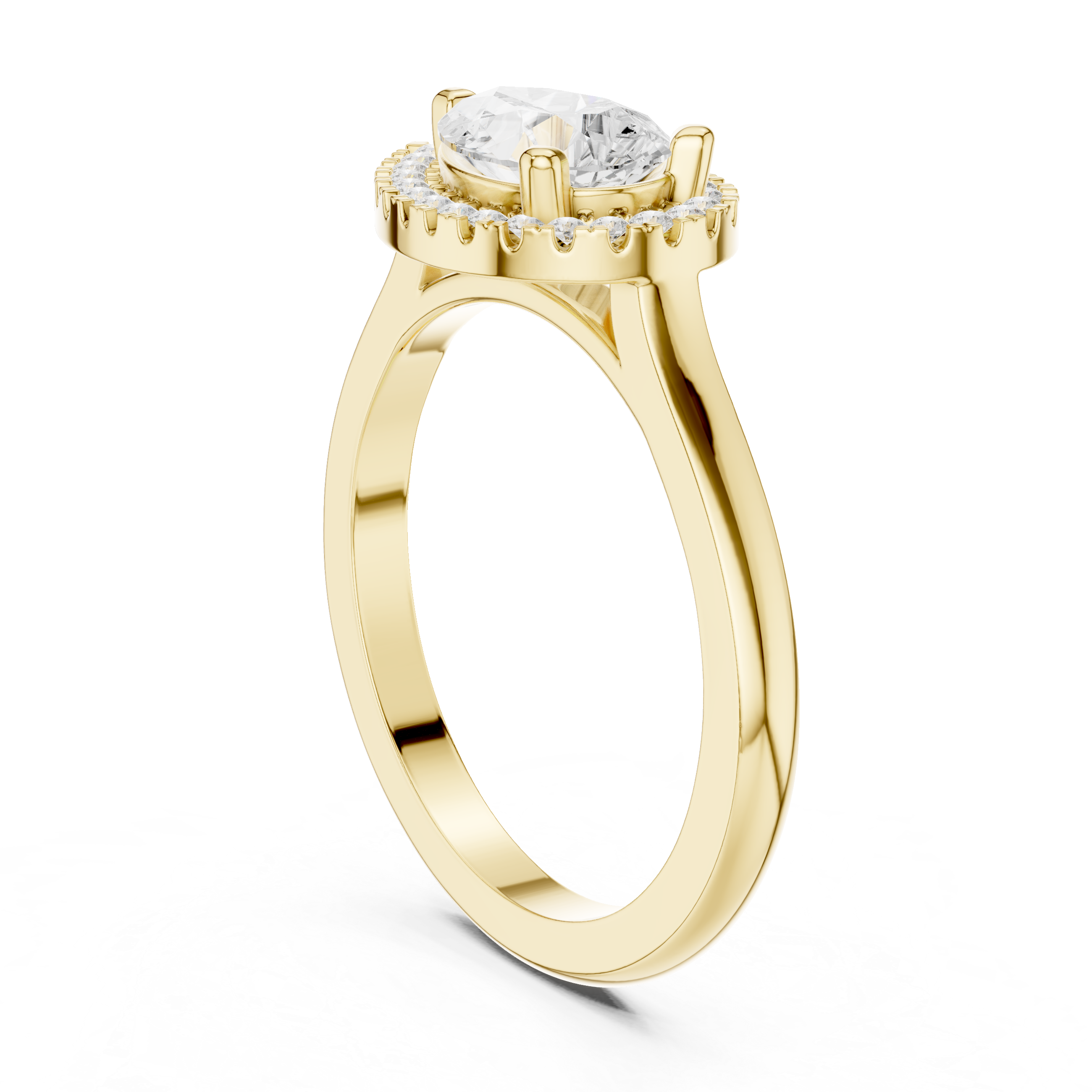 Orchid Petal Lab Grown Diamond Two Tone Solitaire