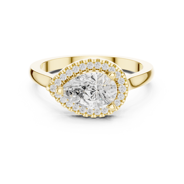 Orchid Petal Lab Grown Diamond Two Tone Solitaire