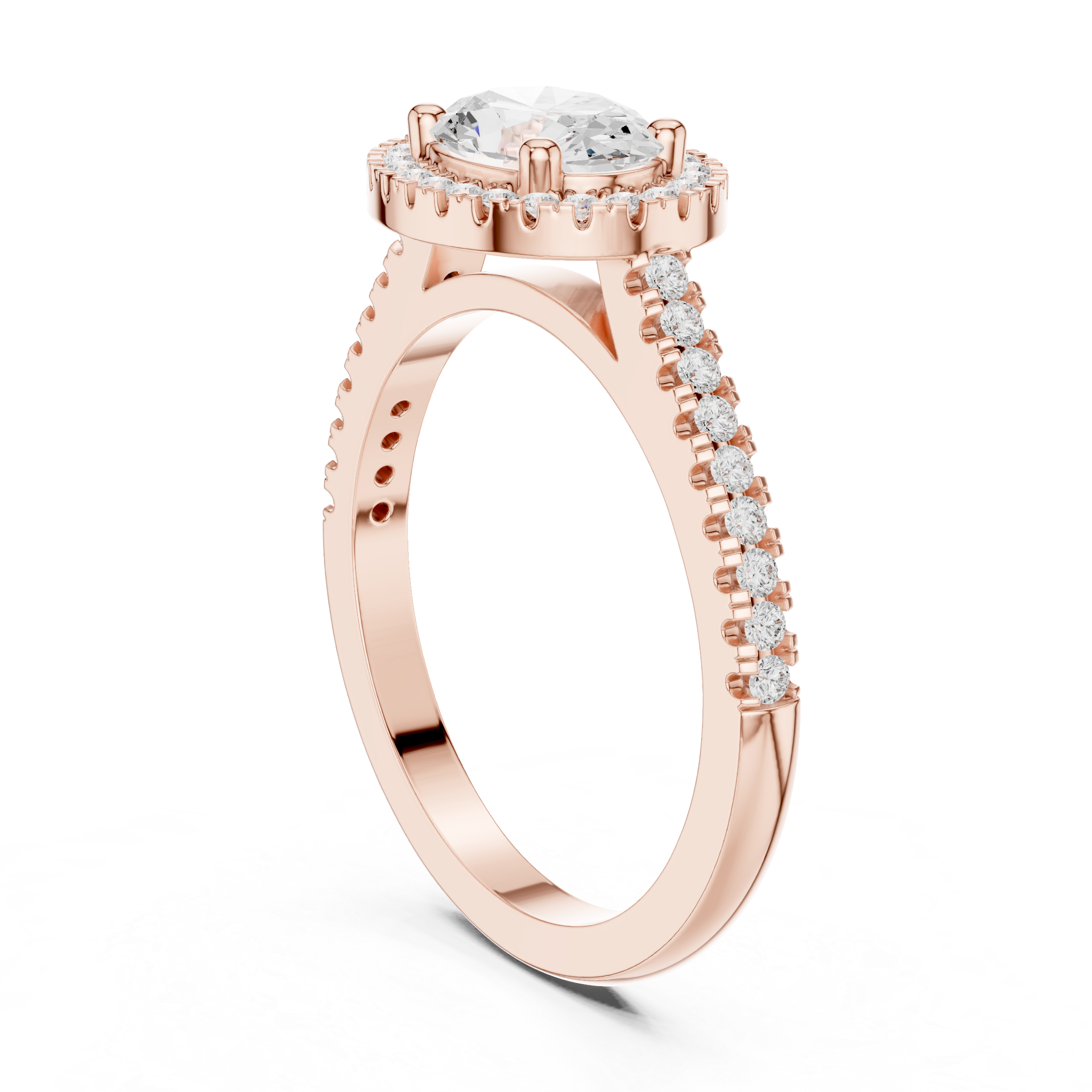 Marble Ridge Lab Grown Diamond Under rail Ring