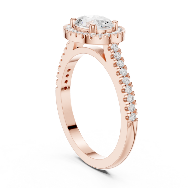 Marble Ridge Lab Grown Diamond Under rail Ring