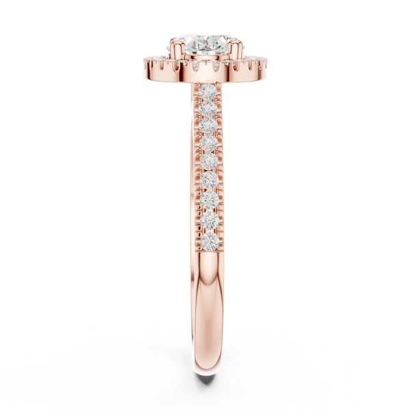 Marble Ridge Lab Grown Diamond Under rail Ring
