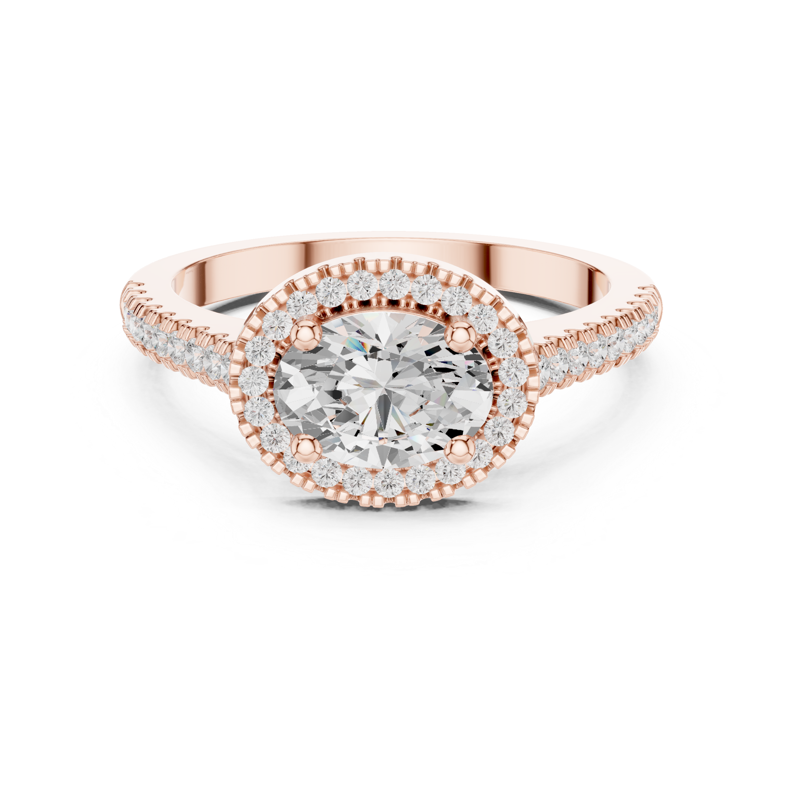 Marble Ridge Lab Grown Diamond Under rail Ring