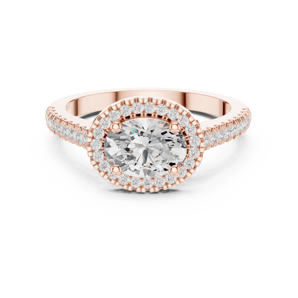 Marble Ridge Lab Grown Diamond Under rail Ring