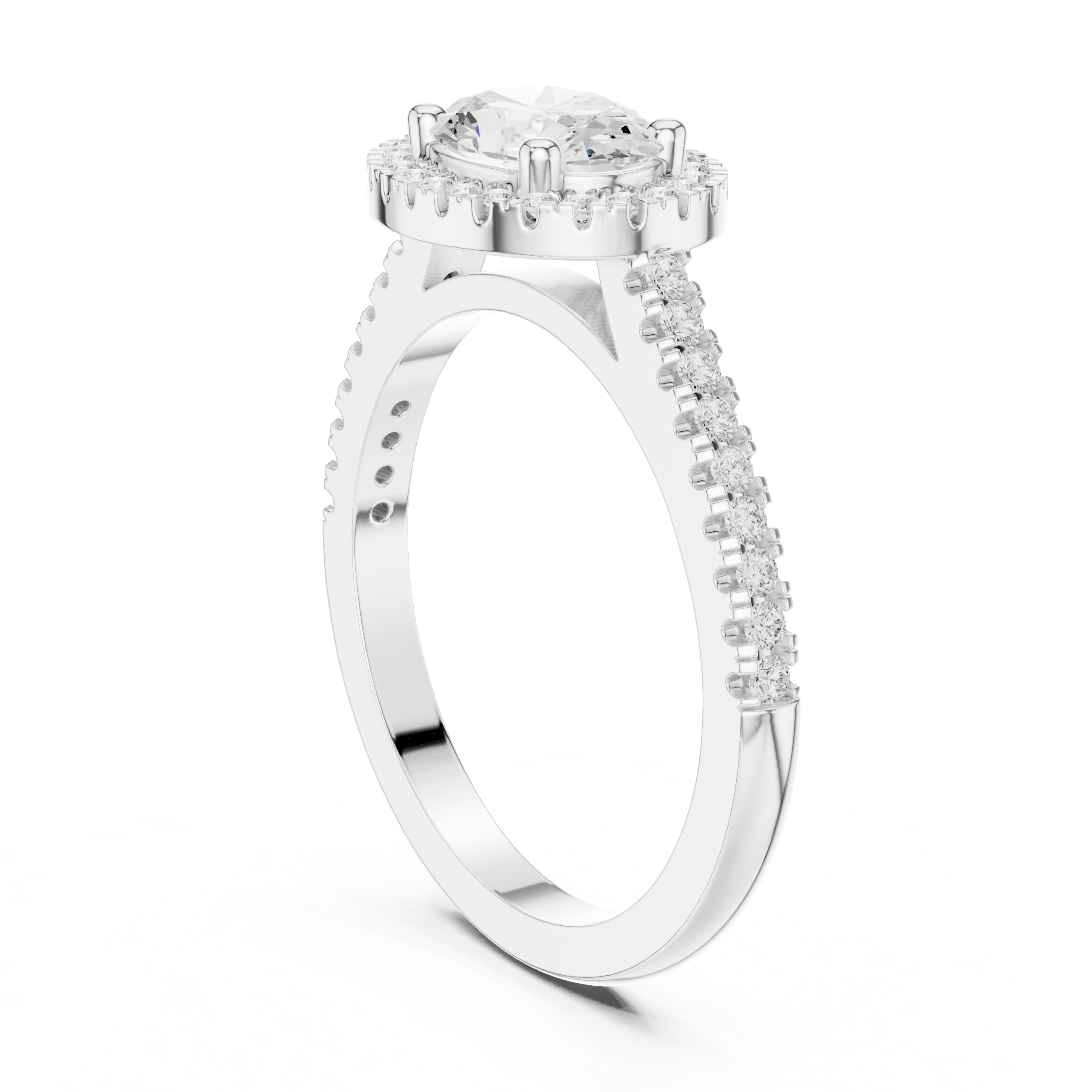 Marble Ridge Lab Grown Diamond Under rail Ring