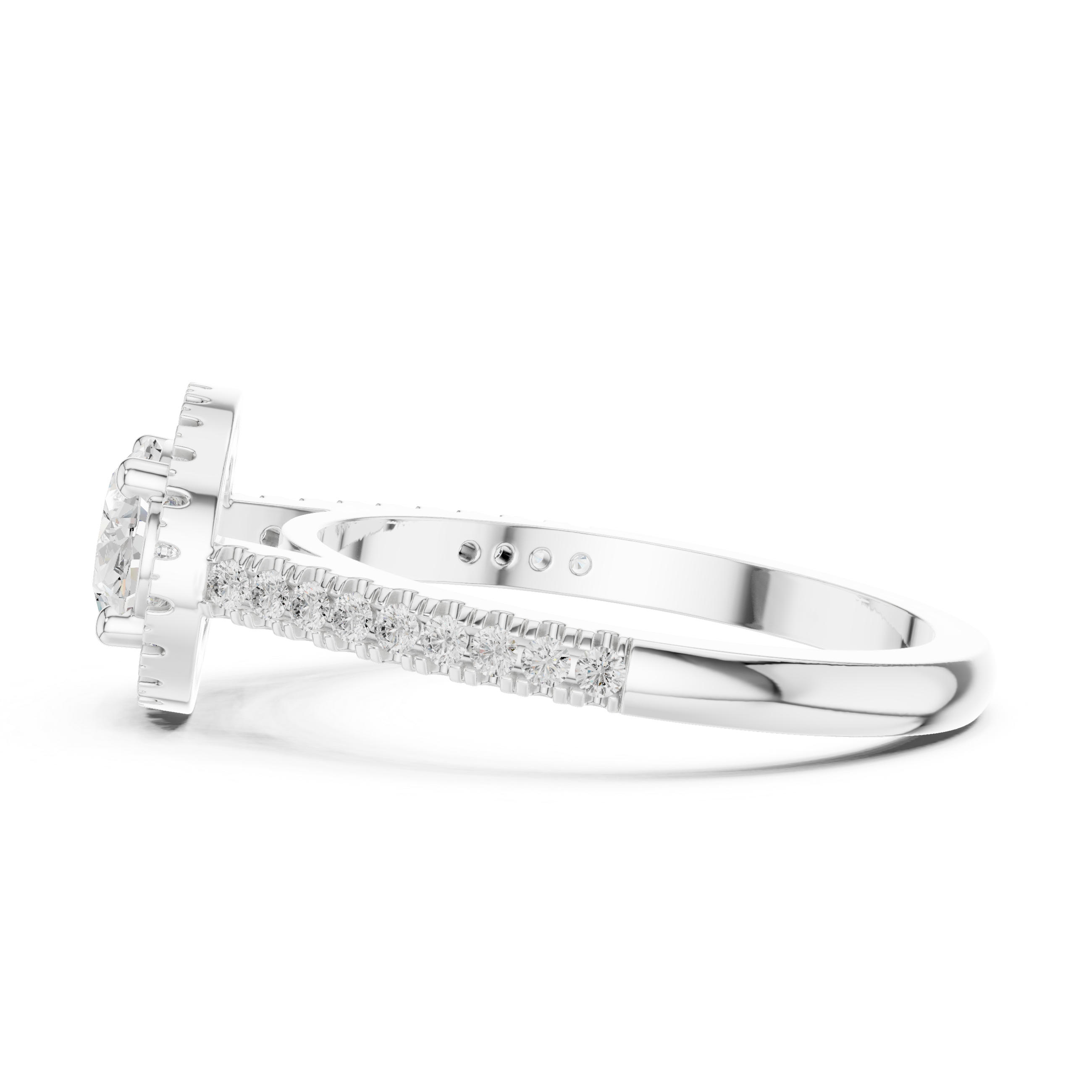 Marble Ridge Lab Grown Diamond Under rail Ring