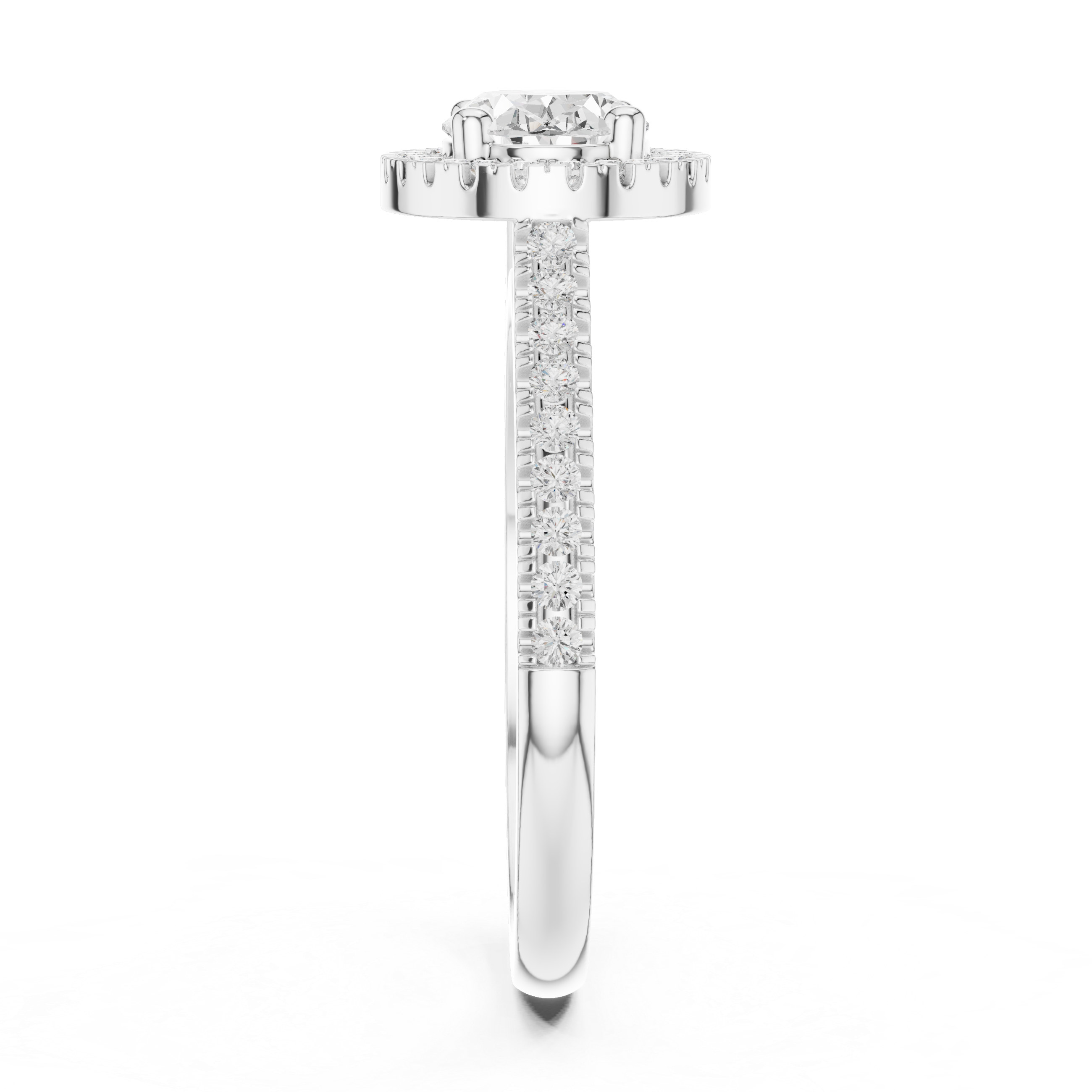 Marble Ridge Lab Grown Diamond Under rail Ring