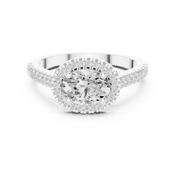 Marble Ridge Lab Grown Diamond Under rail Ring