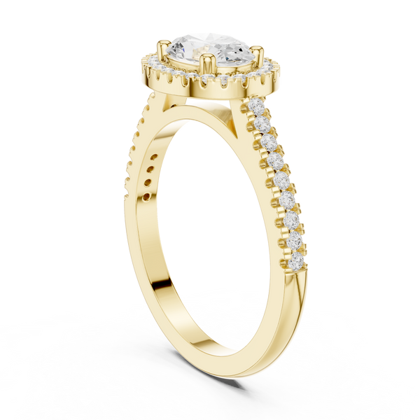 Marble Ridge Lab Grown Diamond Under rail Ring