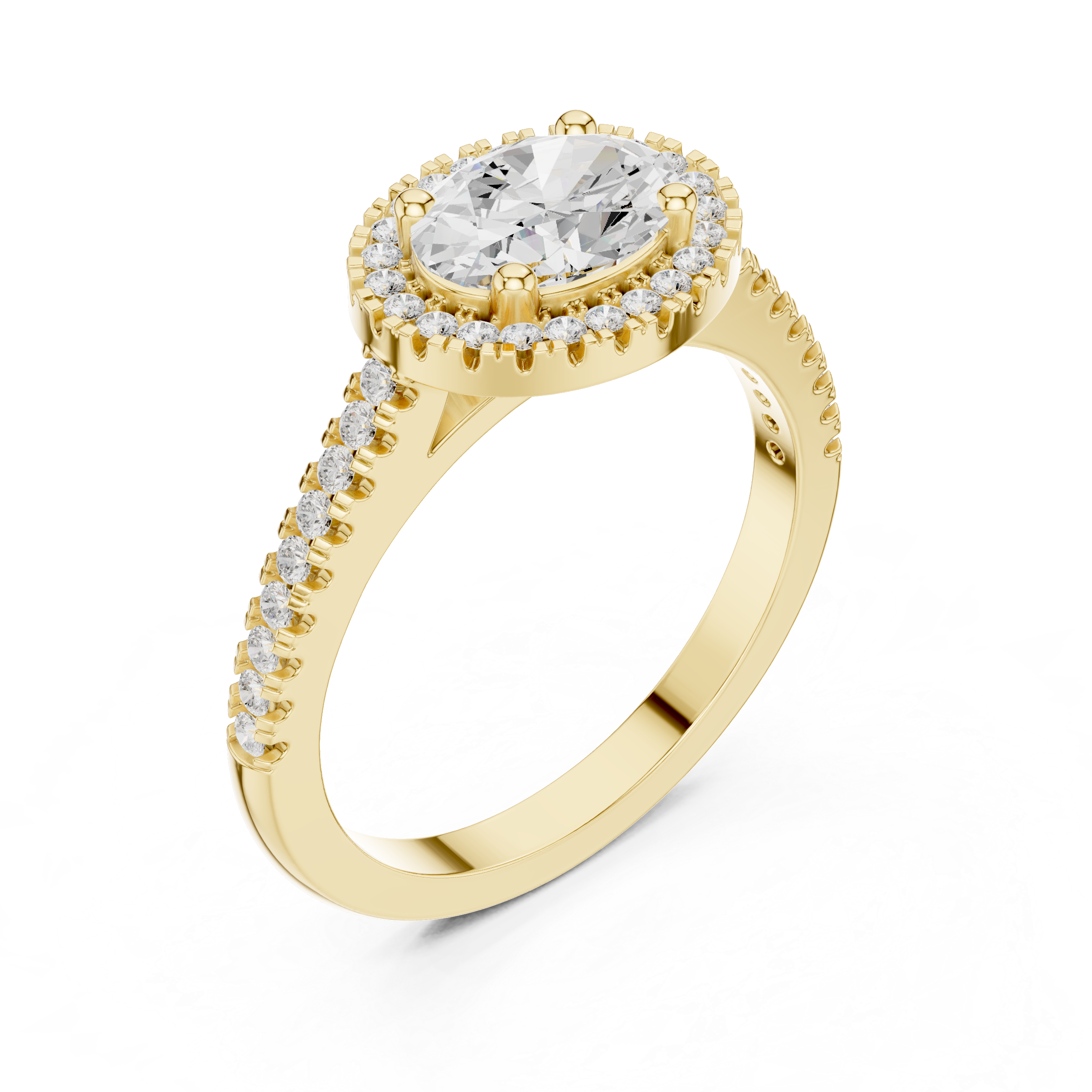 Marble Ridge Lab Grown Diamond Under rail Ring