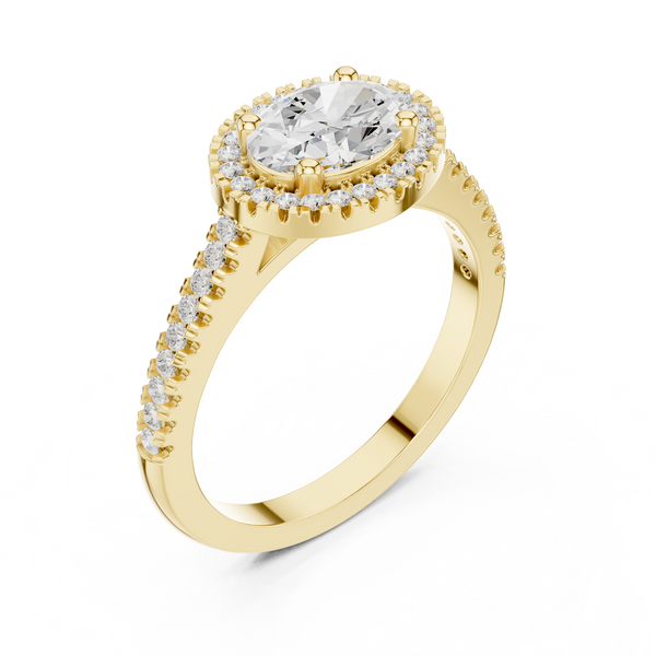 Marble Ridge Lab Grown Diamond Under rail Ring
