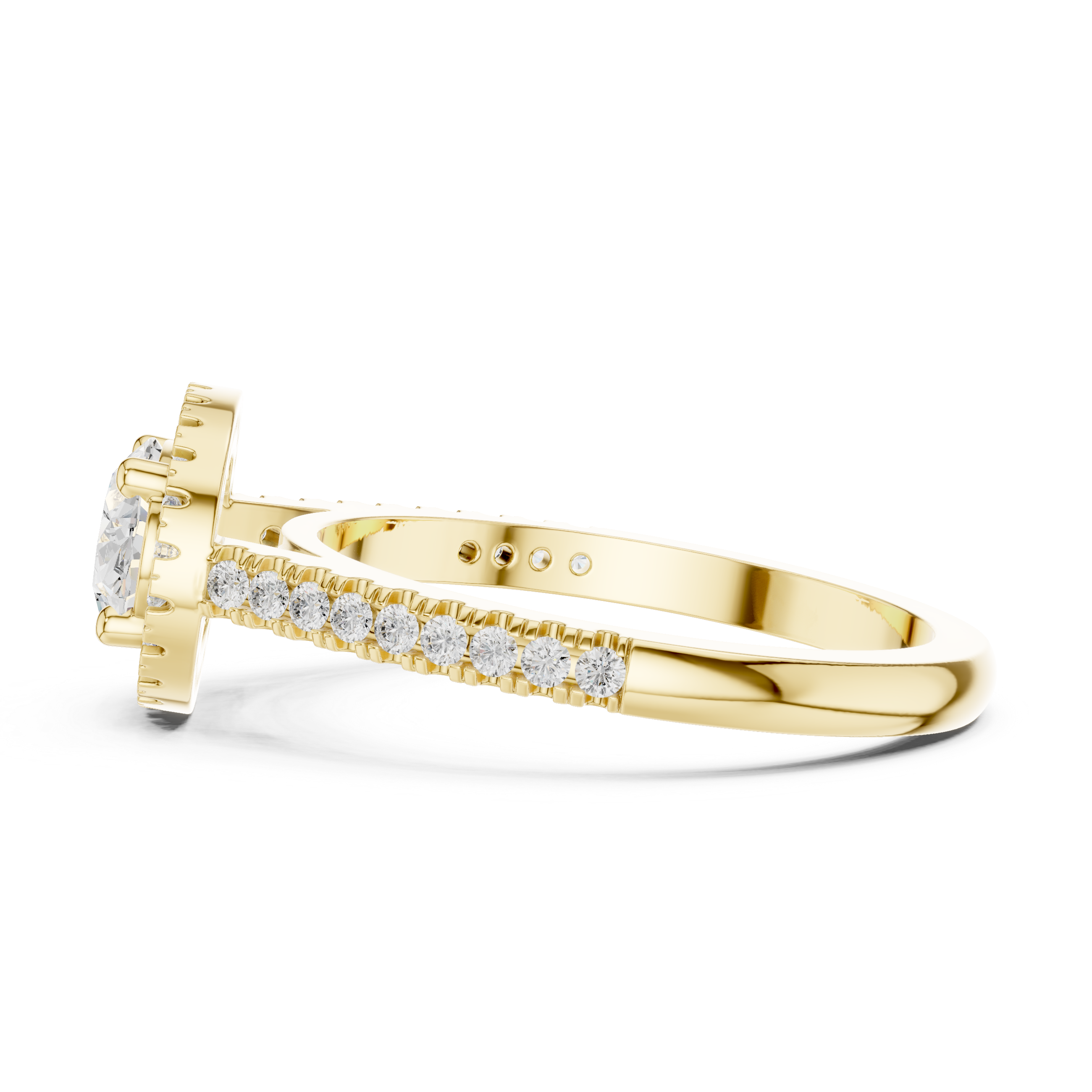 Marble Ridge Lab Grown Diamond Under rail Ring