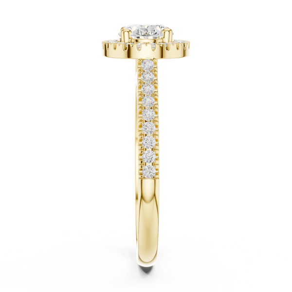 Marble Ridge Lab Grown Diamond Under rail Ring