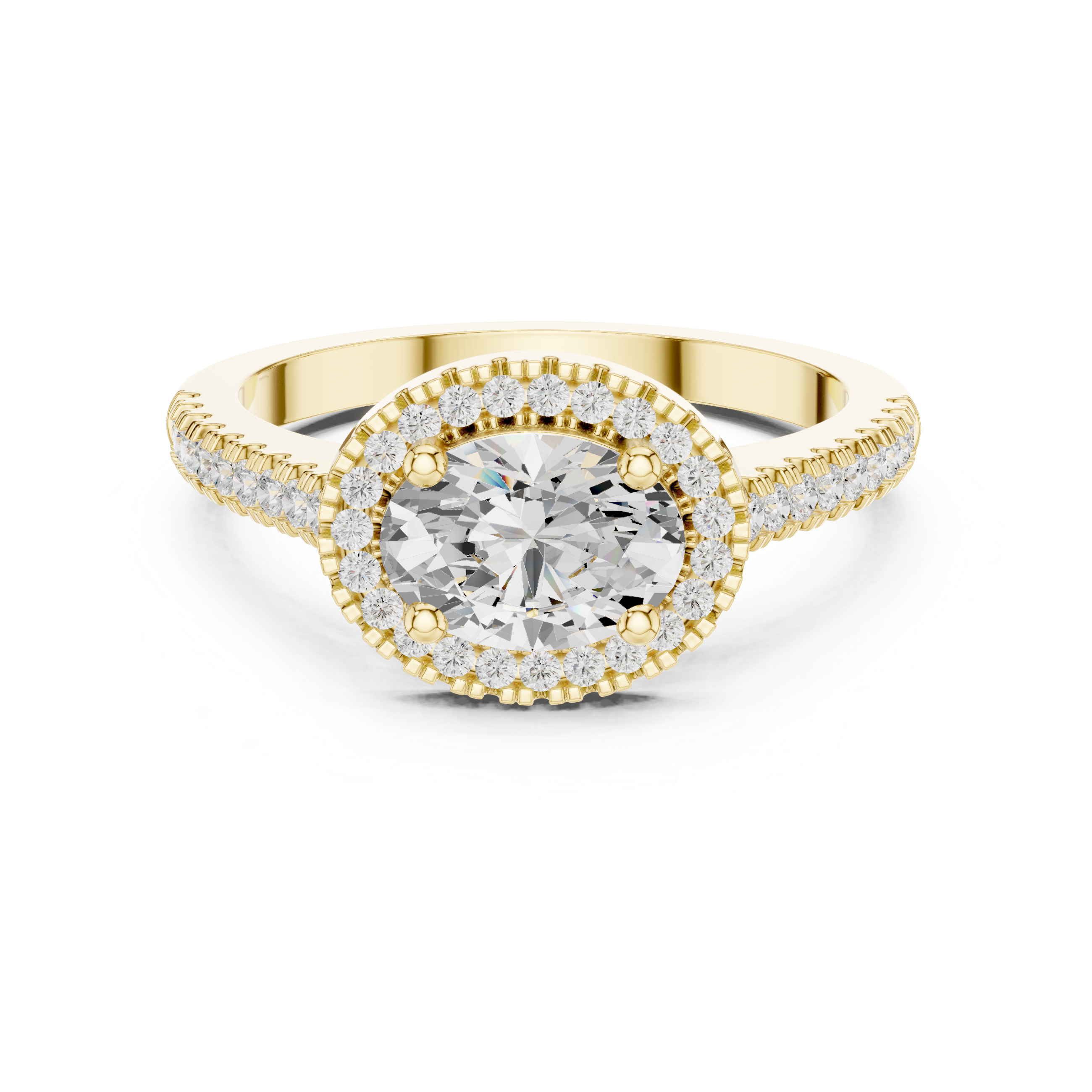 Marble Ridge Lab Grown Diamond Under rail Ring