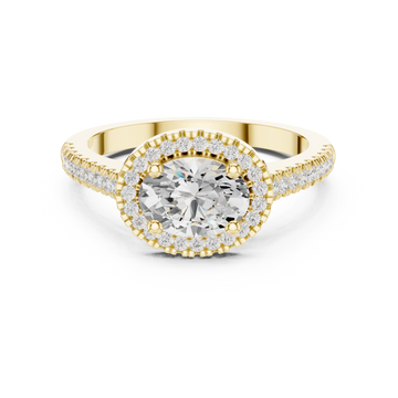 Marble Ridge Lab Grown Diamond Under rail Ring