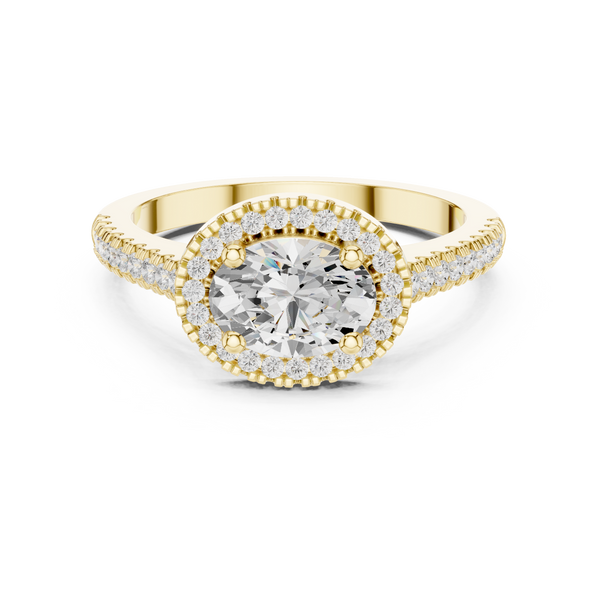 Marble Ridge Lab Grown Diamond Under rail Ring