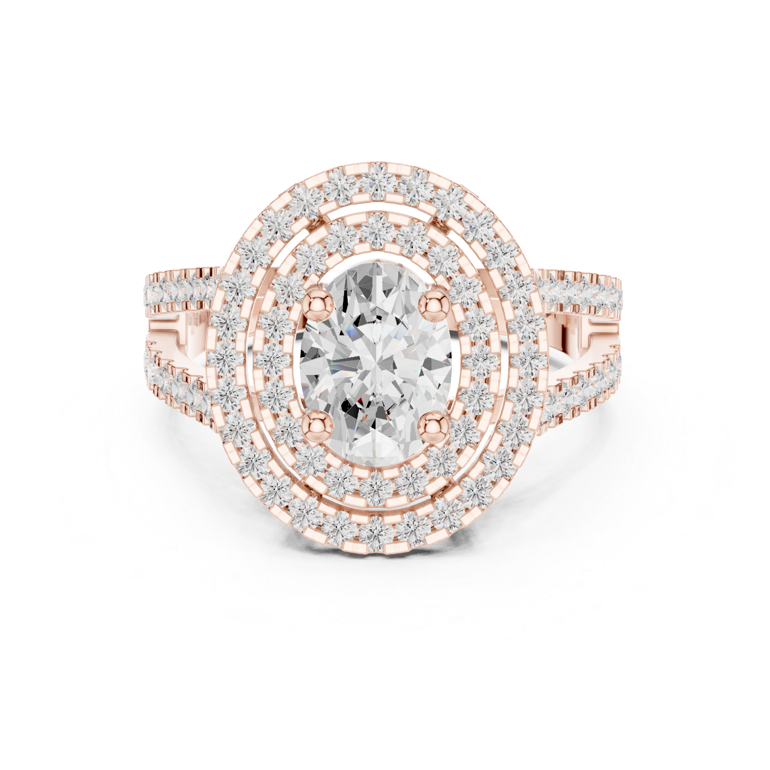 Morning Glory Lab Grown Diamond Cathedral Solitaire Ring