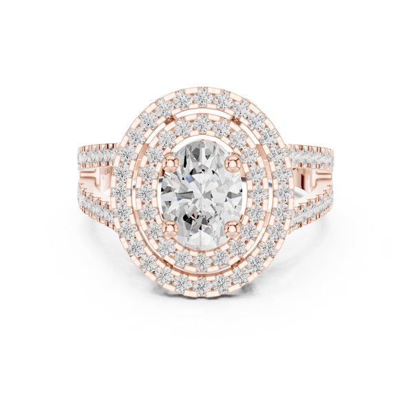 Morning Glory Lab Grown Diamond Cathedral Solitaire Ring