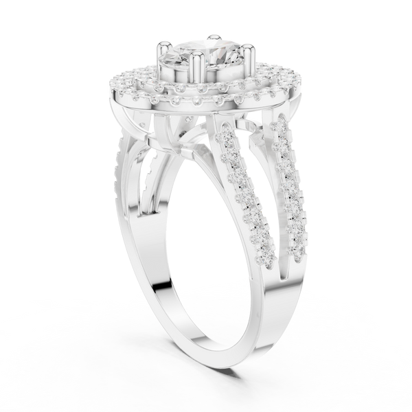 Morning Glory Lab Grown Diamond Cathedral Solitaire Ring