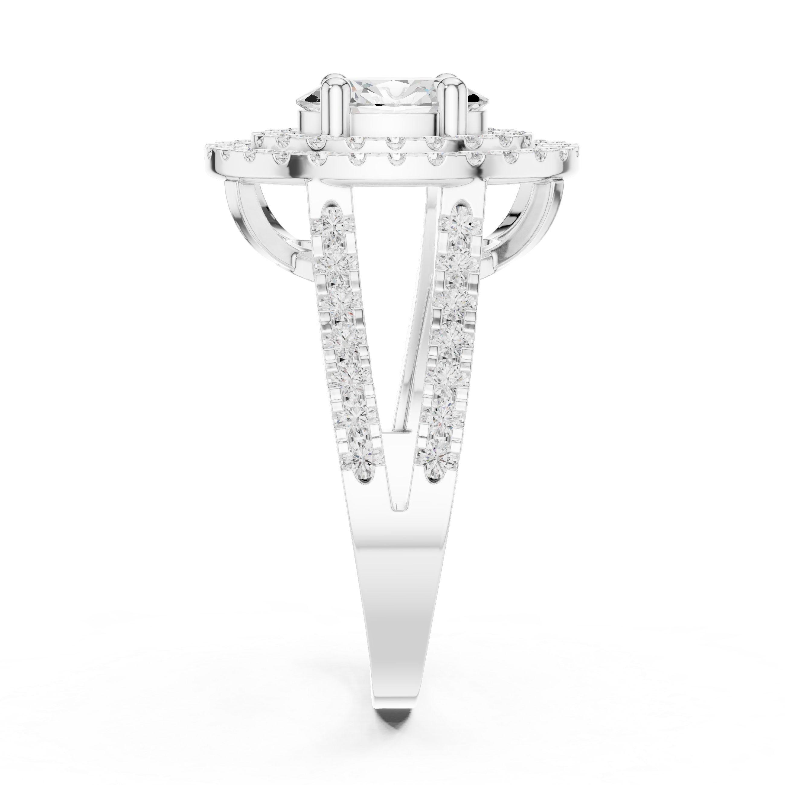 Morning Glory Lab Grown Diamond Cathedral Solitaire Ring