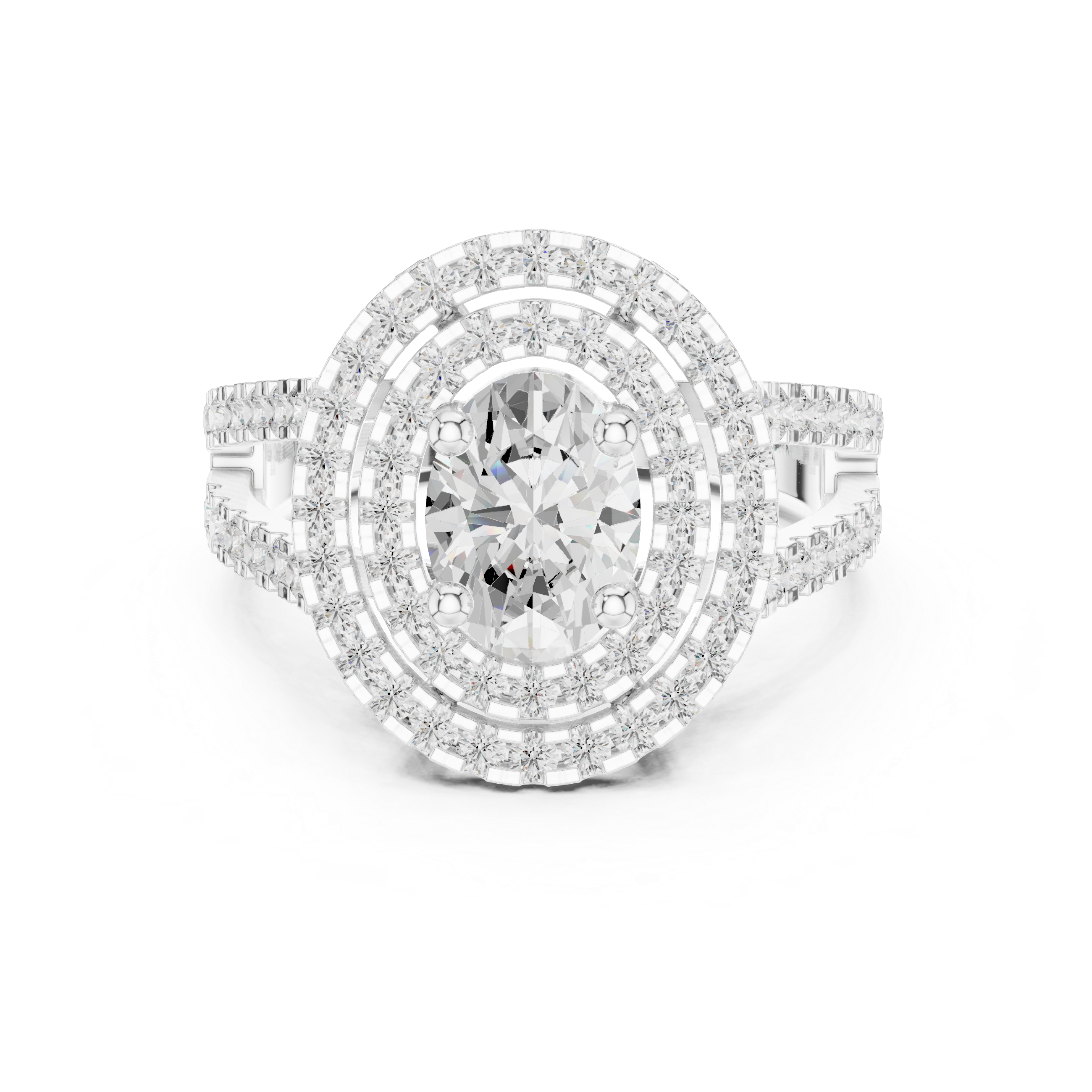 Morning Glory Lab Grown Diamond Cathedral Solitaire Ring