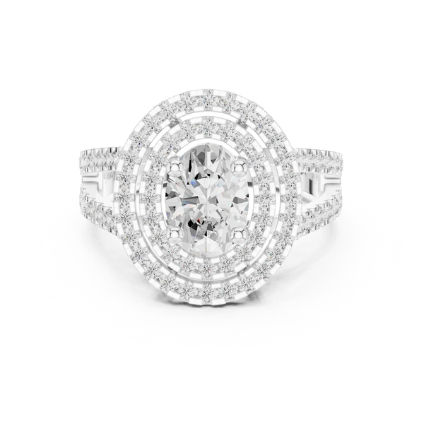 Morning Glory Lab Grown Diamond Cathedral Solitaire Ring