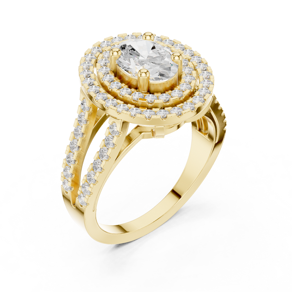 Morning Glory Lab Grown Diamond Cathedral Solitaire Ring