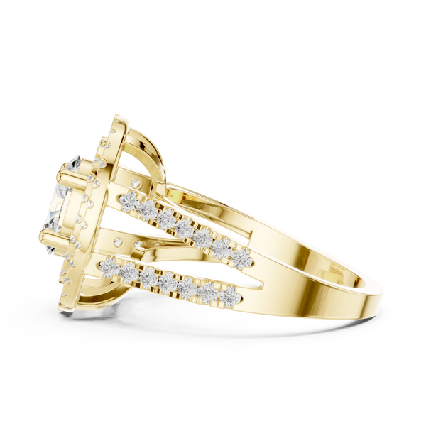 Morning Glory Lab Grown Diamond Cathedral Solitaire Ring