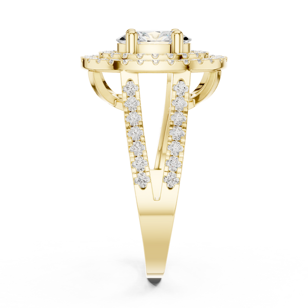 Morning Glory Lab Grown Diamond Cathedral Solitaire Ring