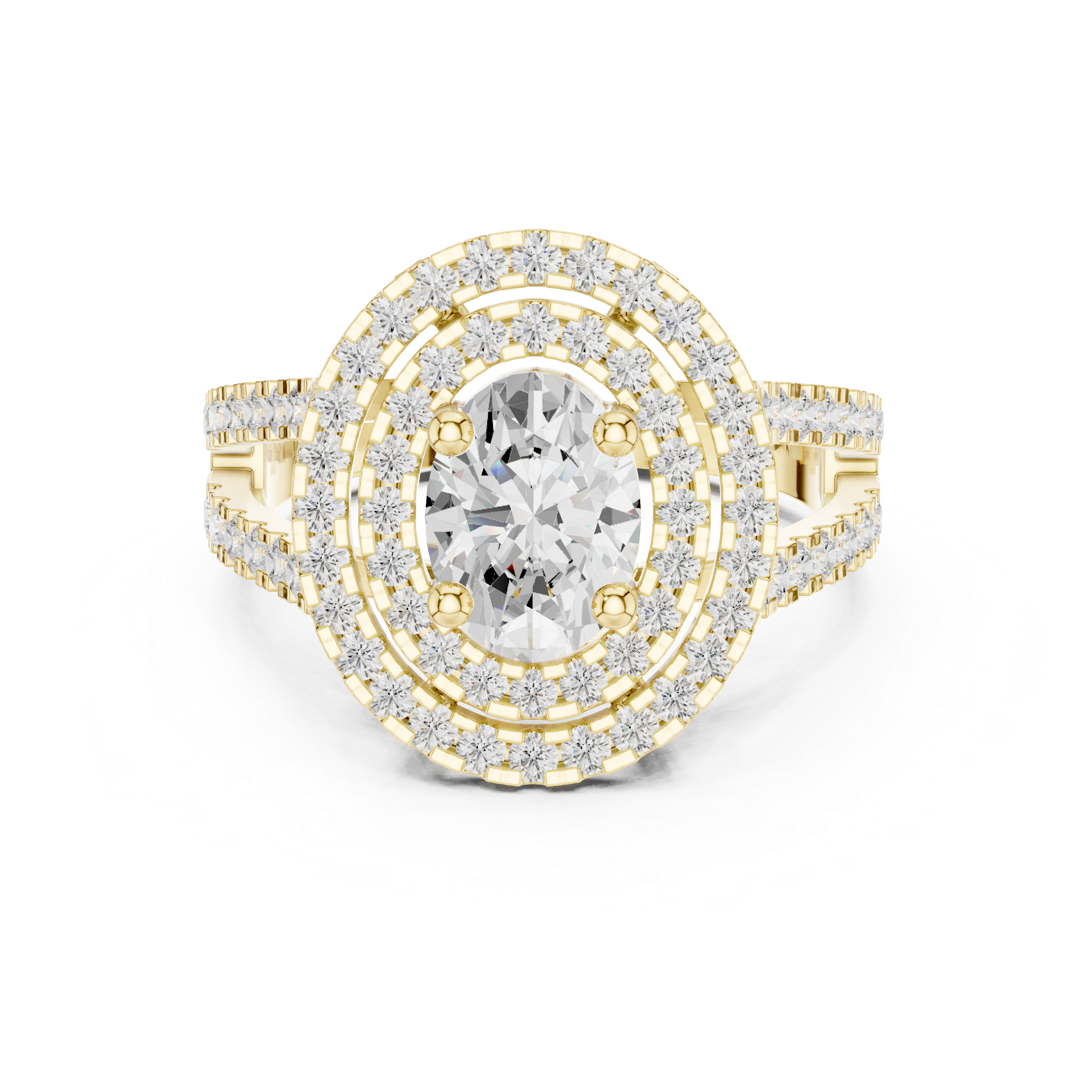 Morning Glory Lab Grown Diamond Cathedral Solitaire Ring
