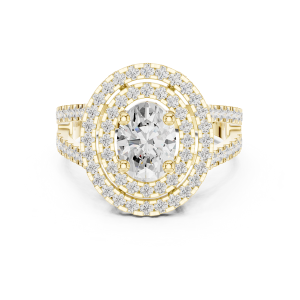 Morning Glory Lab Grown Diamond Cathedral Solitaire Ring