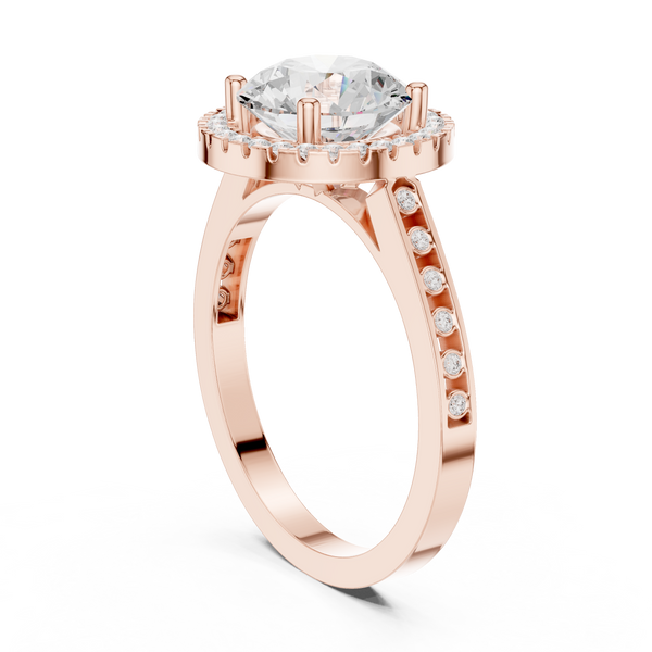 River Stone Lab Grown Diamond Floral Basket Ring