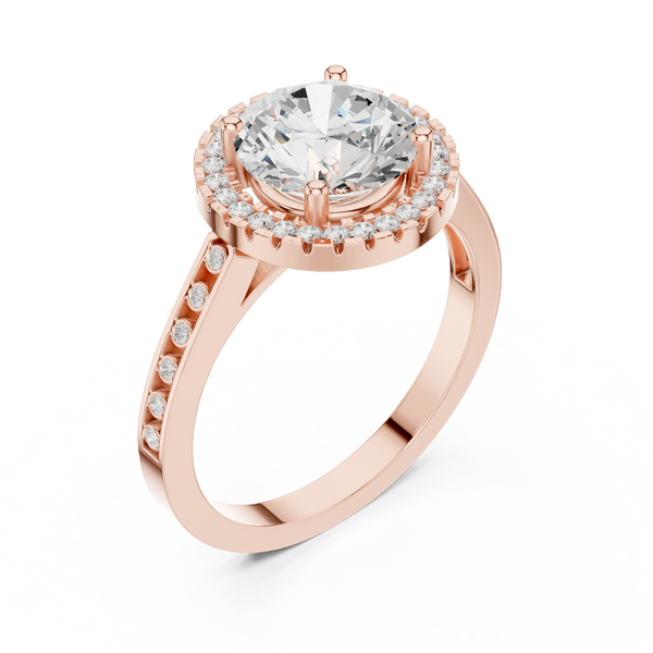 River Stone Lab Grown Diamond Floral Basket Ring