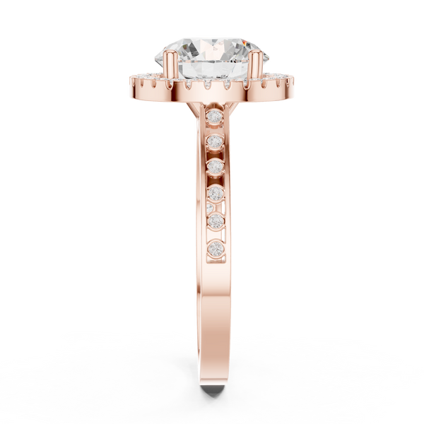 River Stone Lab Grown Diamond Floral Basket Ring