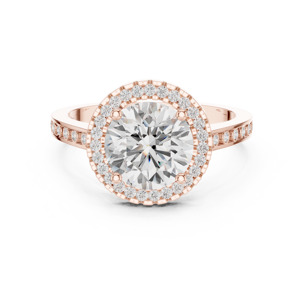 River Stone Lab Grown Diamond Floral Basket Ring