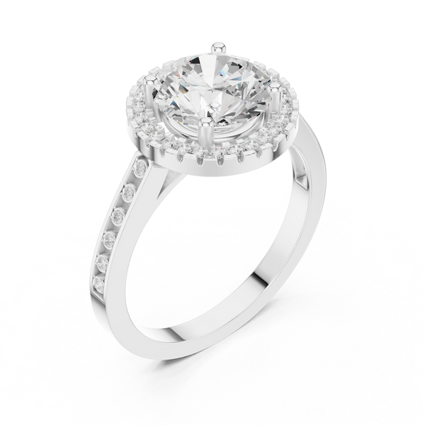 River Stone Lab Grown Diamond Floral Basket Ring