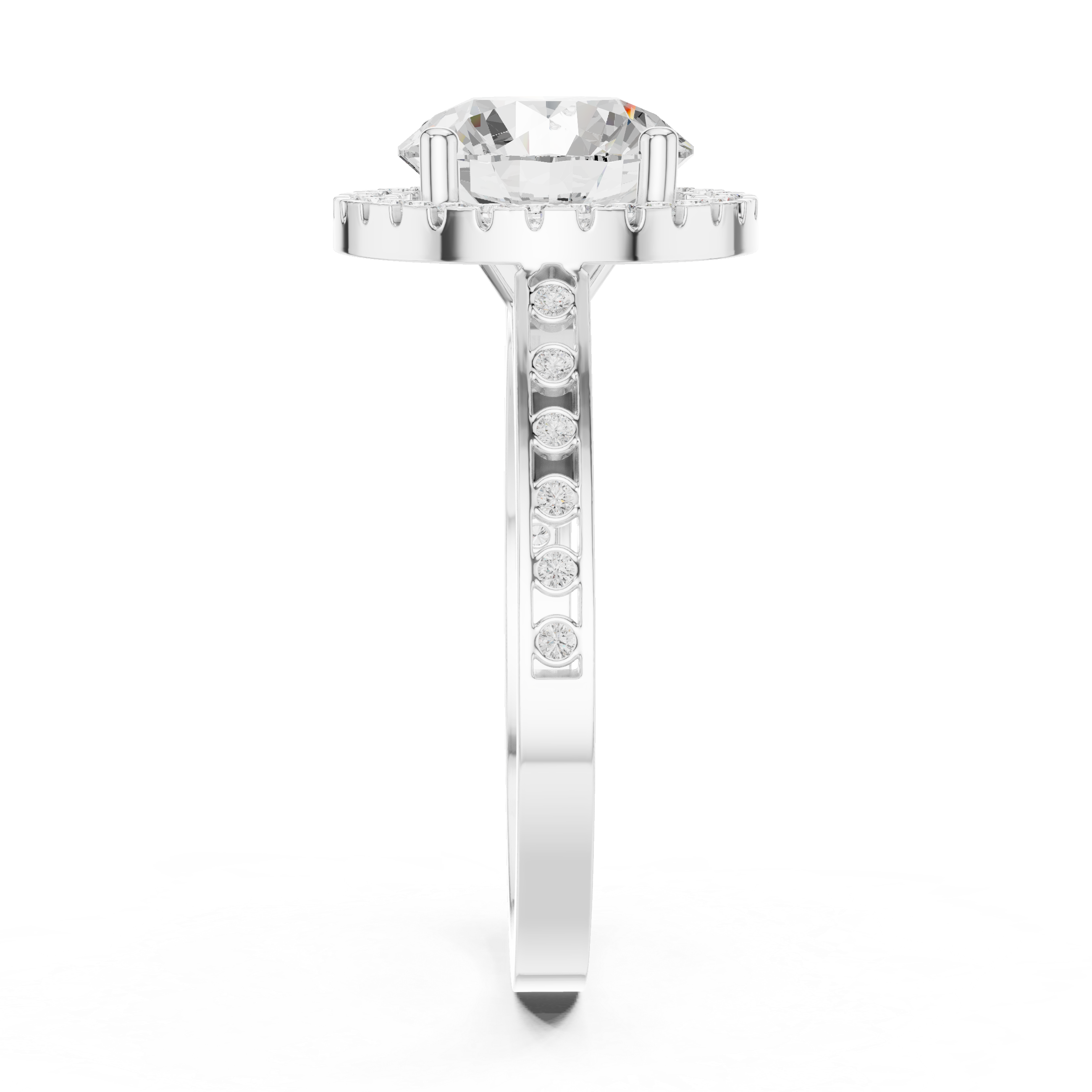 River Stone Lab Grown Diamond Floral Basket Ring