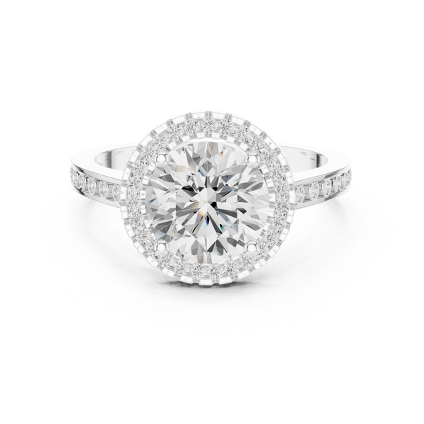 River Stone Lab Grown Diamond Floral Basket Ring